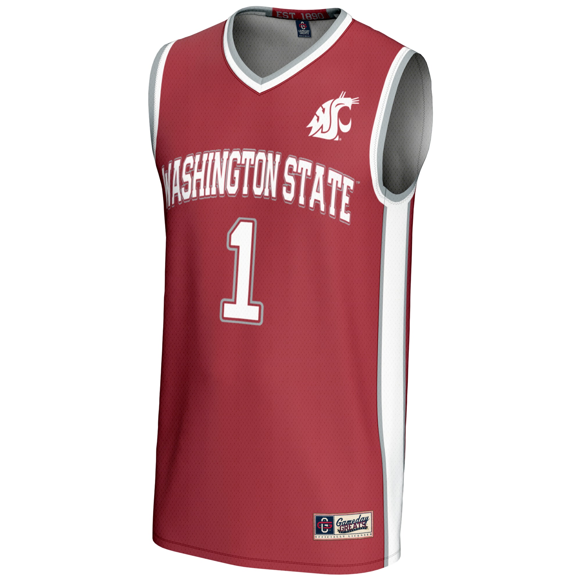 [NJP] Washington State Cougars GameDay Greats Lightweight Basketball Jersey - Crimson