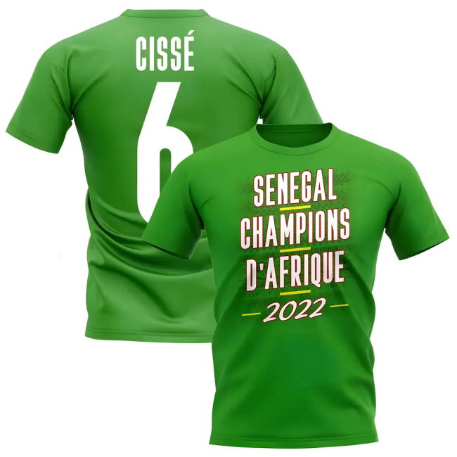 Championship Aliou Cisse 2022 Senegal African Nations Winners Tee
