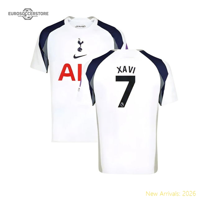 Authentic 2025-2026 Tottenham Hotspur Home Shirt (xavi 7) - Premium