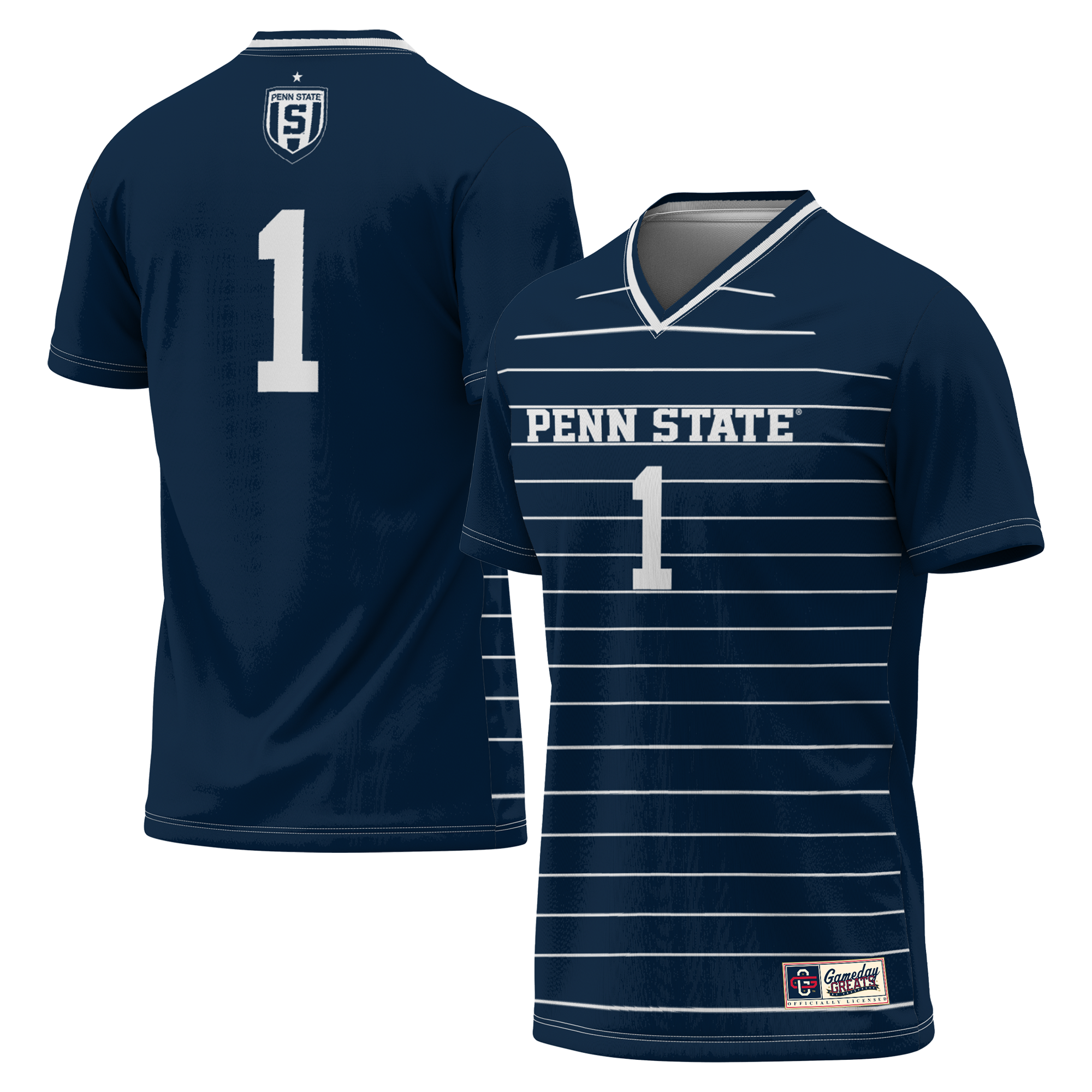 [SJH] Penn State Nittany Lions GameDay Greats Youth Women's Soccer Lightweight Fashion Jersey - Navy