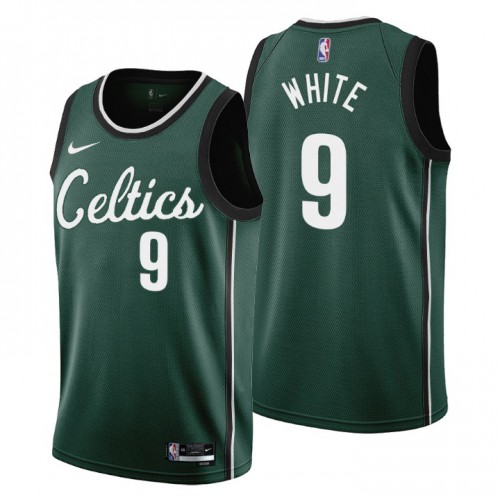 White Nike Boston Celtics #9 Celtics Jersey - High-Quality Polyester