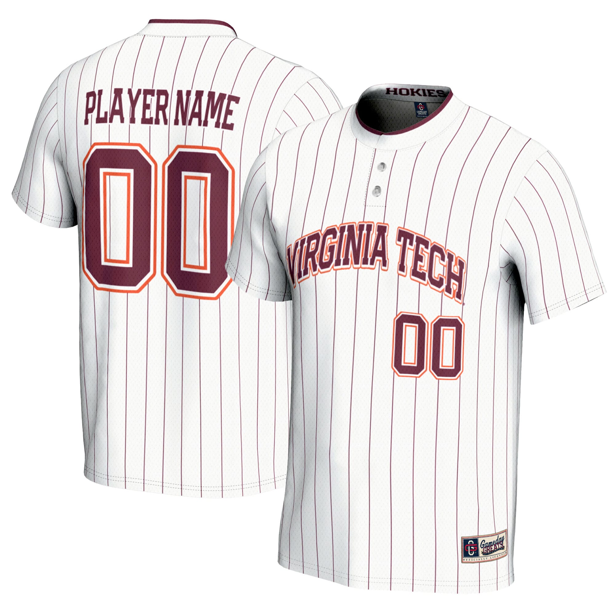 [NJP] Women's Virginia Tech Hokies GameDay Greats NIL Pick-A-Player Lightweight Softball Jersey - White