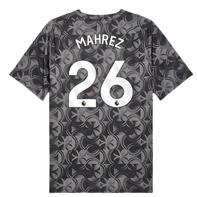Adult 2025-2026 Man City Warm Up Jersey (Black) (Mahrez 26)