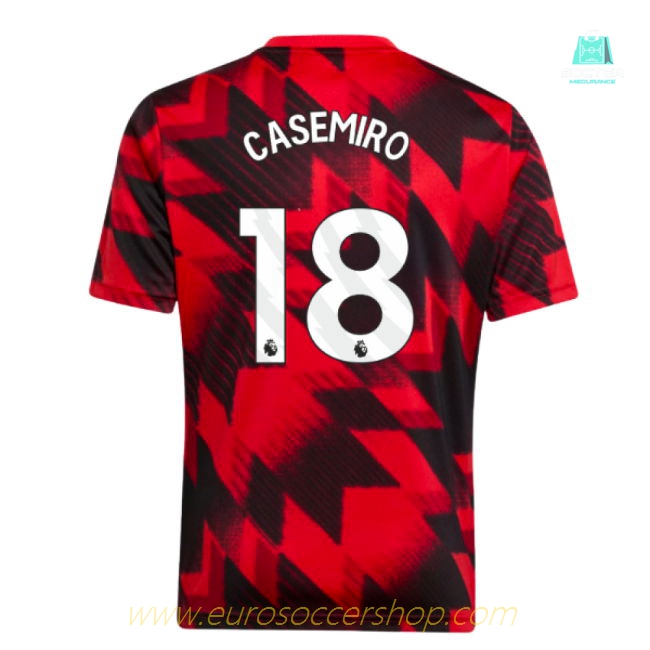 2025-2026 Man Utd Pre-Match Shirt (Red) - Kids (Casemiro 18)