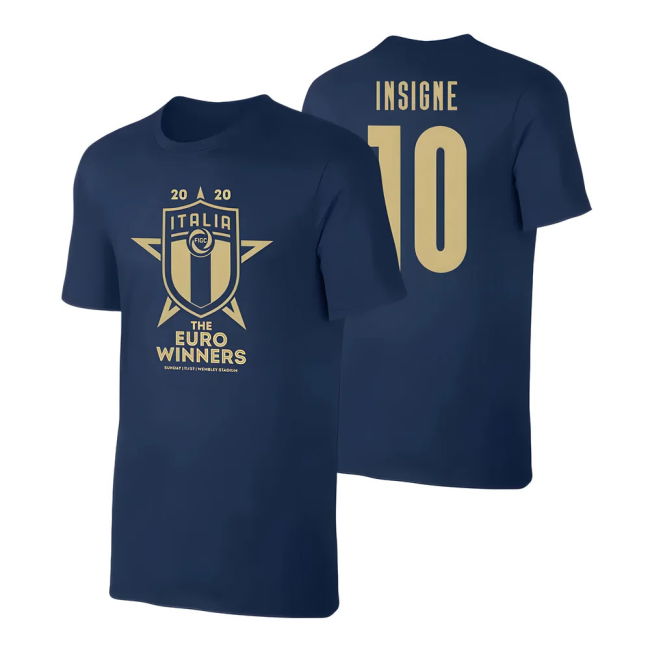 Italy Winners Euro 2020 (Insigne 10) Dark Blue Holland Netherlands