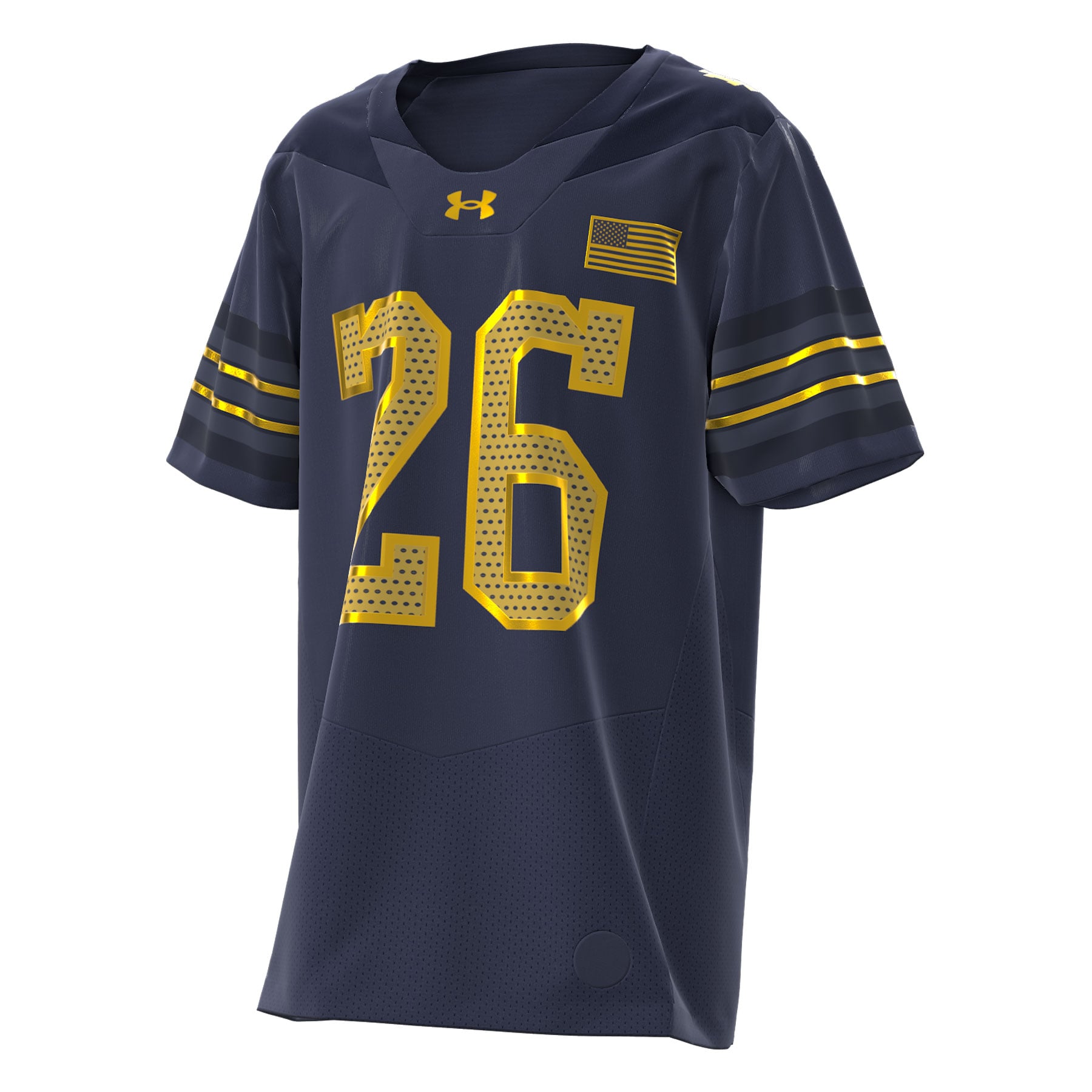 Youth #26 Navy Notre Dame Fighting Irish 2026 Shamrock Series Football Jersey
