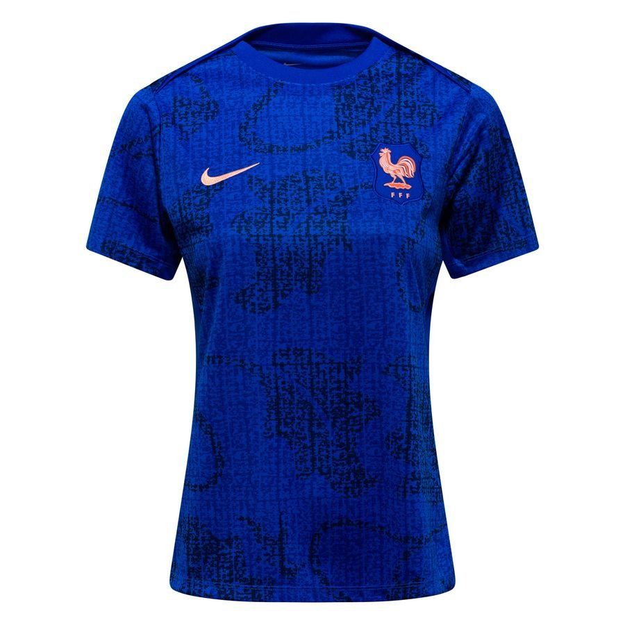 France Training T-Shirt Dri-FIT Academy Pro Pre Match Women's EURO 2025 - Lyon Blue/Bright Blue/Light Madder Root Women