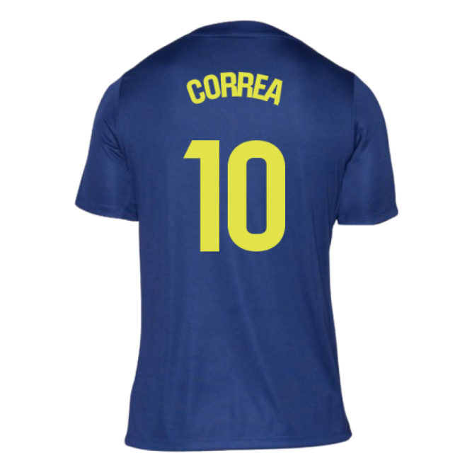 First-class 2025-2026 Atletico Madrid Pre-match Shirt (blue-yellow)