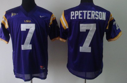 Men's LSU Bayou Bengals Patrick Peterson #7 moisture wicking Purple