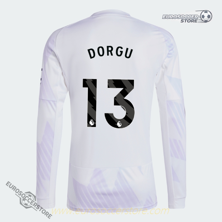 Long Sleeve Away DORGU 13 Jersey of Manchester United for 25-26 Season