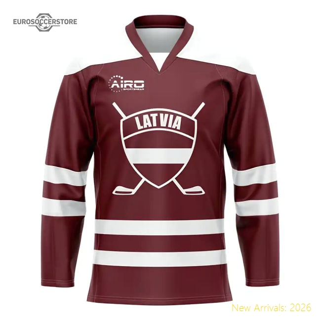 Latvia Home Ice Hockey Kit Match Replica Jersey Supporter Exclusive