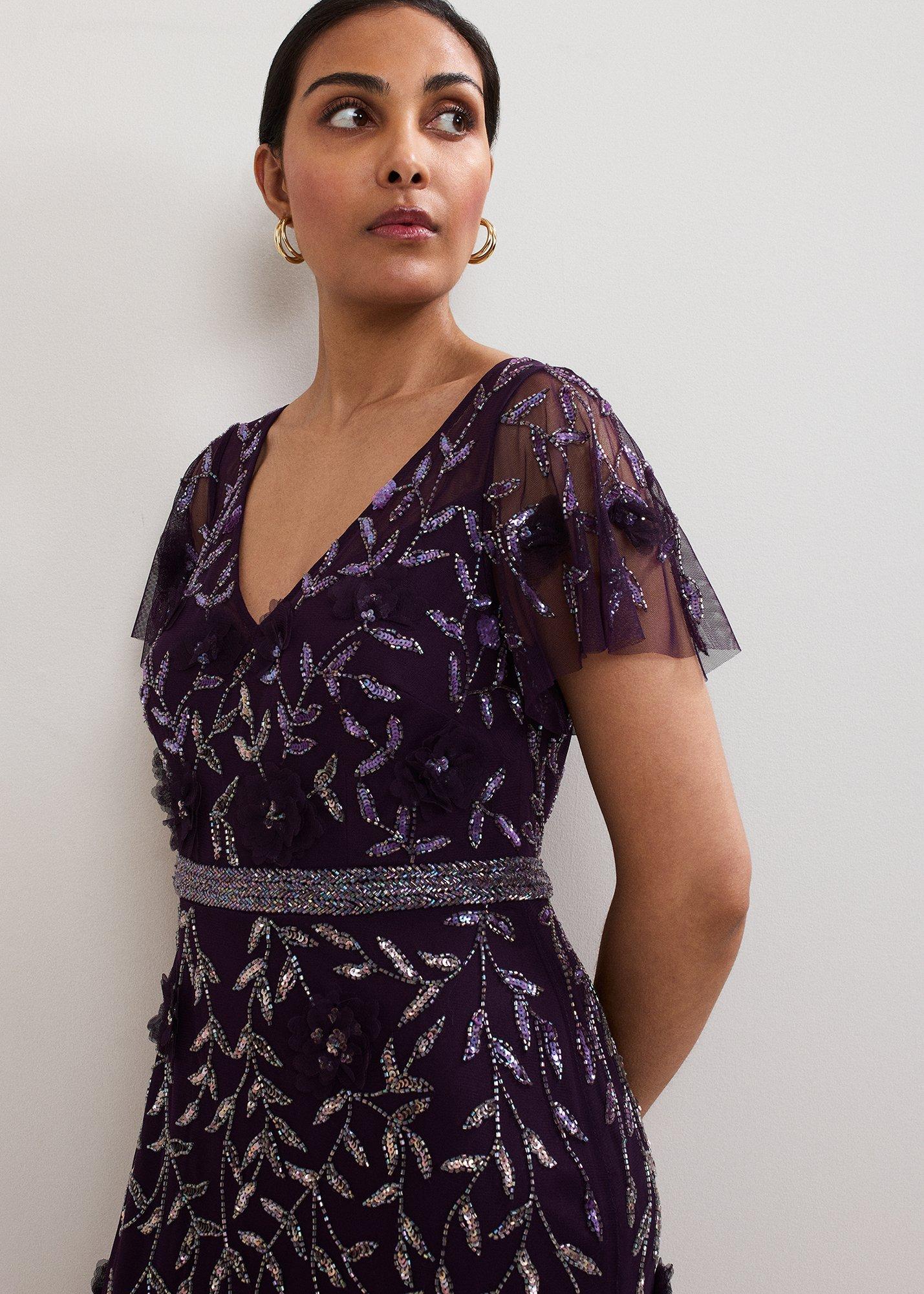 Petite Kaida Beaded Maxi Dress