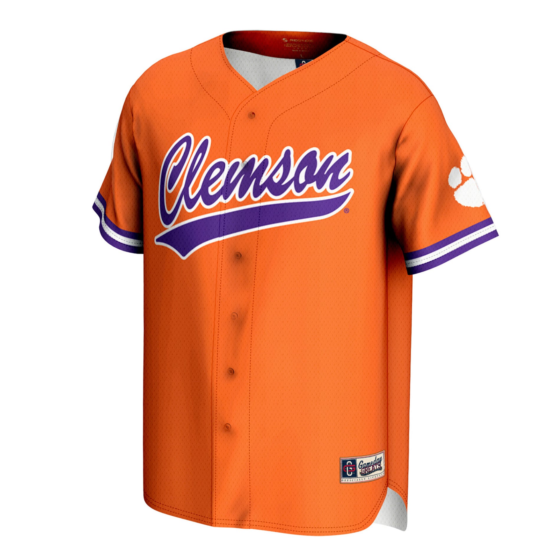 [DDG] Clemson Tigers GameDay Greats Youth Lightweight Baseball Jersey - Orange