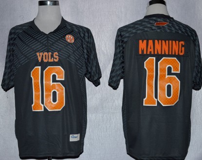 Men's None Gray 2013 replica Peyton Manning #16 official licensed