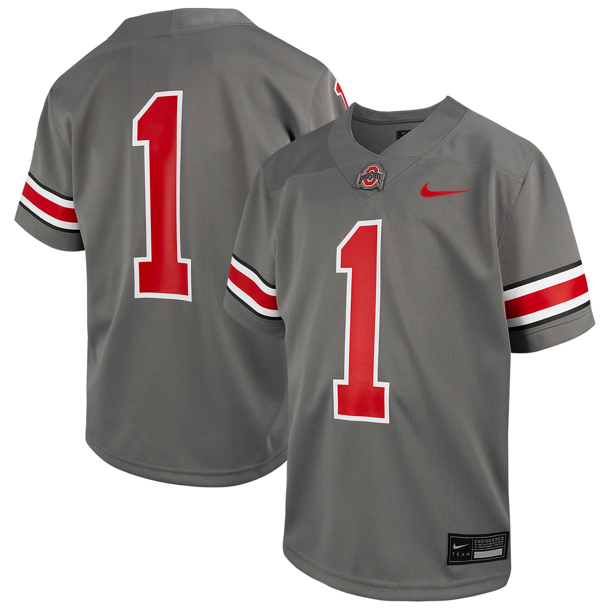 #1 Ohio State Buckeyes Preschool Alternate Untouchable 2026 Season Football Jersey - Steel