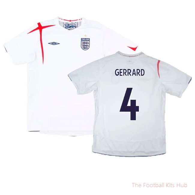 England 2005-07 Home Shirt (M) (Excellent) (GERRARD 4)