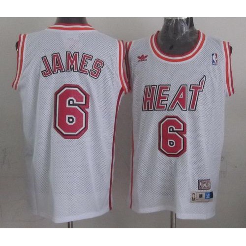 Heat White LeBron James #6 Jersey - Budget-Friendly Basketball Jersey