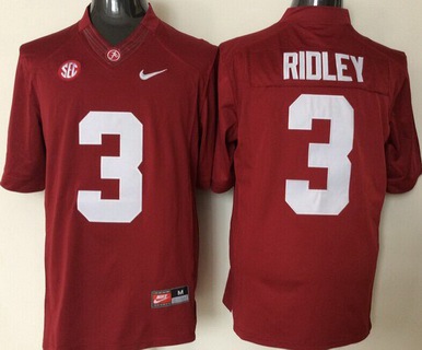 Men's Alabama Bama Red 2024 embroidered Calvin Ridley #3 premium