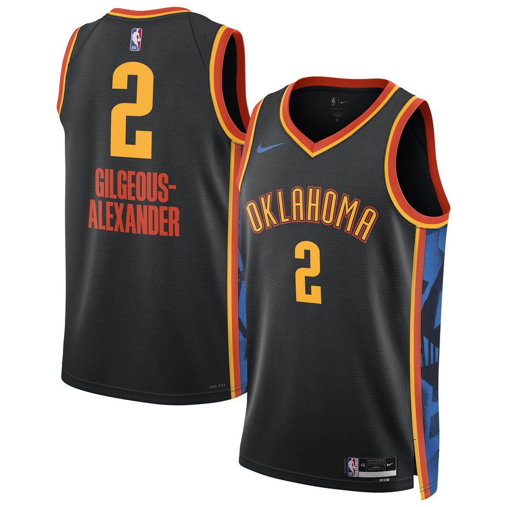 Oklahoma City Thunder Shai Gilgeous-Alexander Black Jersey - City...