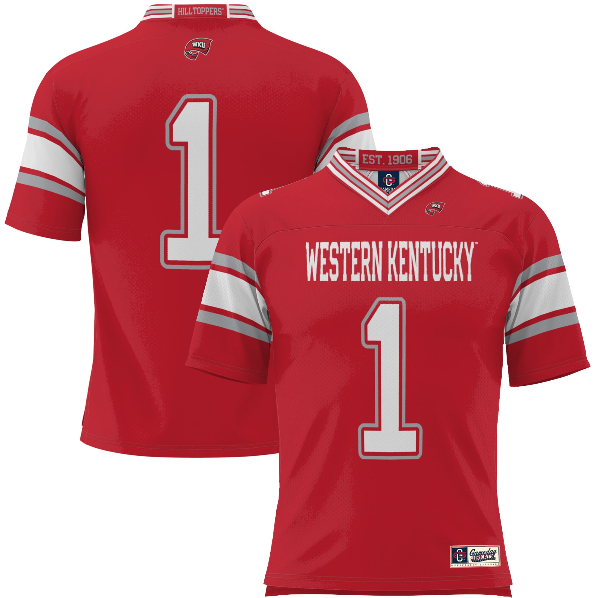 [DDG] Western Kentucky Hilltoppers GameDay Greats Youth Endzone Football Jersey - Red
