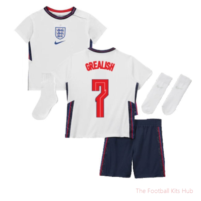 2020-2021 England Home Nike Baby Kit (Grealish 7)