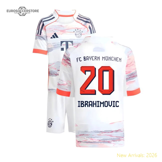High-Quality 2025-2026 Bayern Munich Away Mini Kit (Ibrahimovic 20)