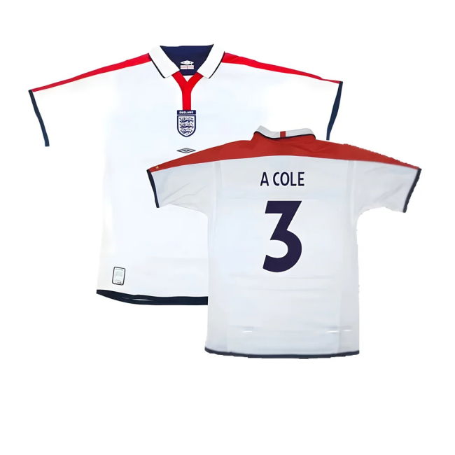 England 2003-05 Home Shirt ((Very Good) L) (A Cole 3)