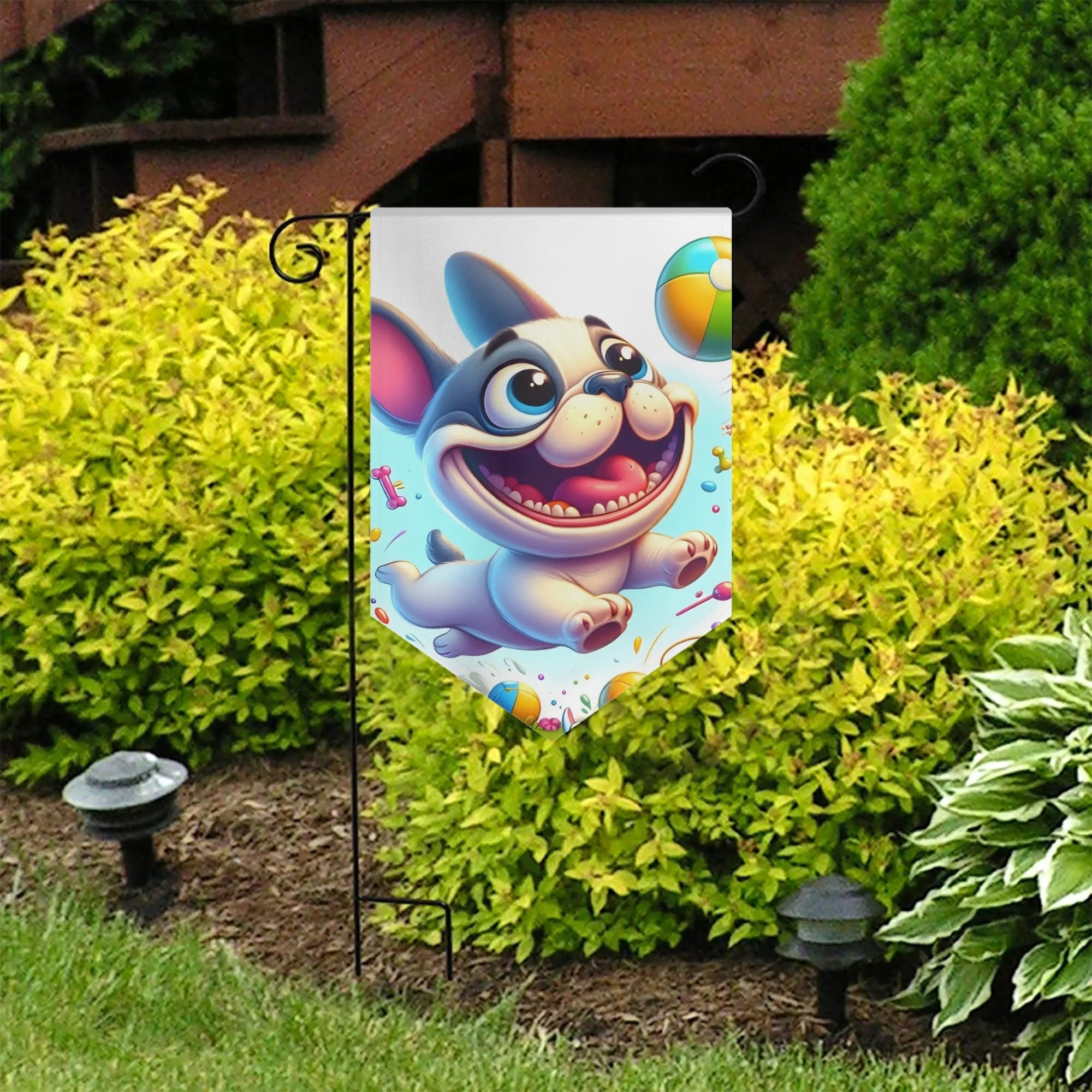 Olive - French Bulldog Garden Flag Banner Indoor Use | Vet-recommended