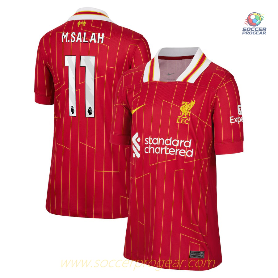 Liverpool Youth Home Soccer Shirt 2024-25 Edition Salah