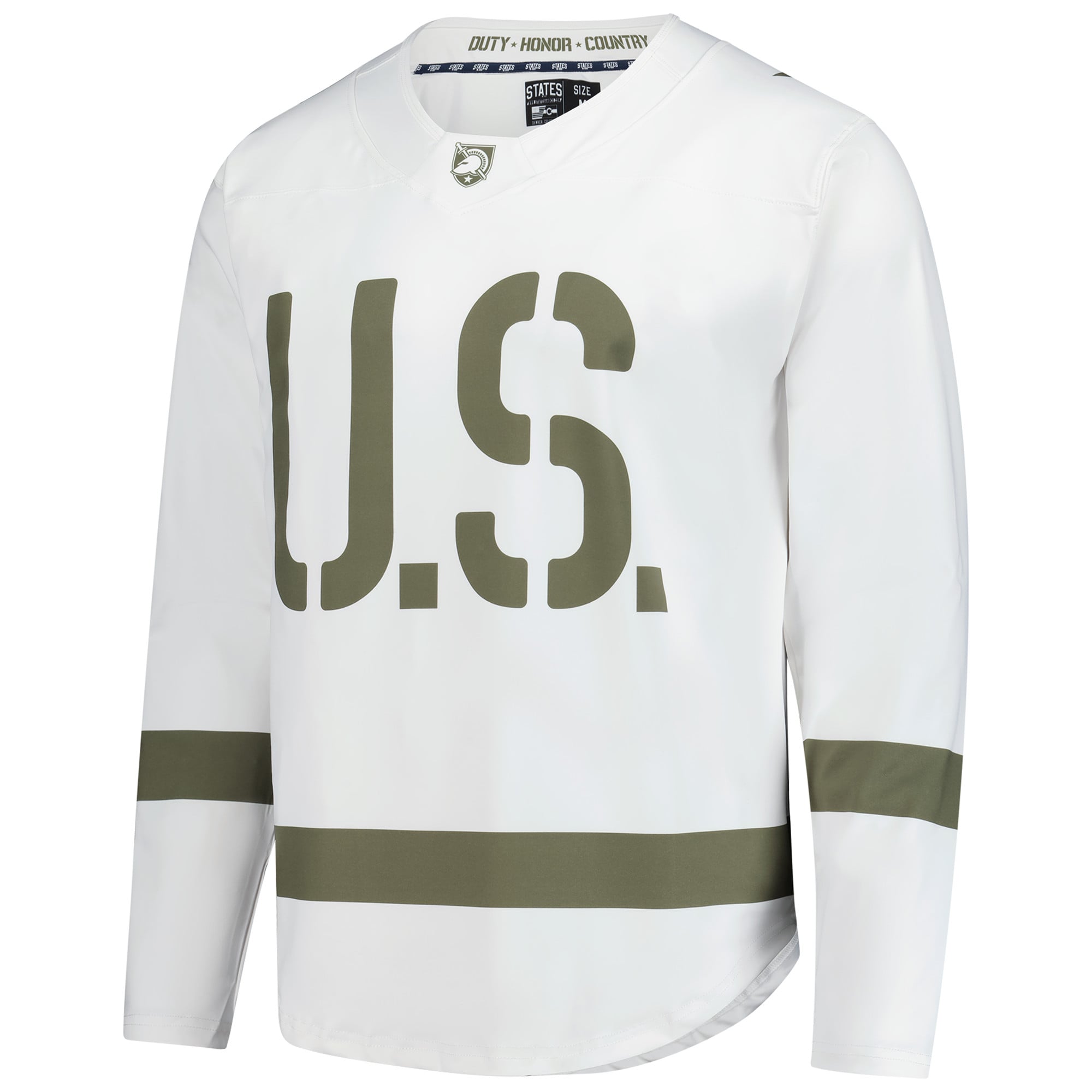 Army Black Knights Replica Hockey Jersey - White/Olive