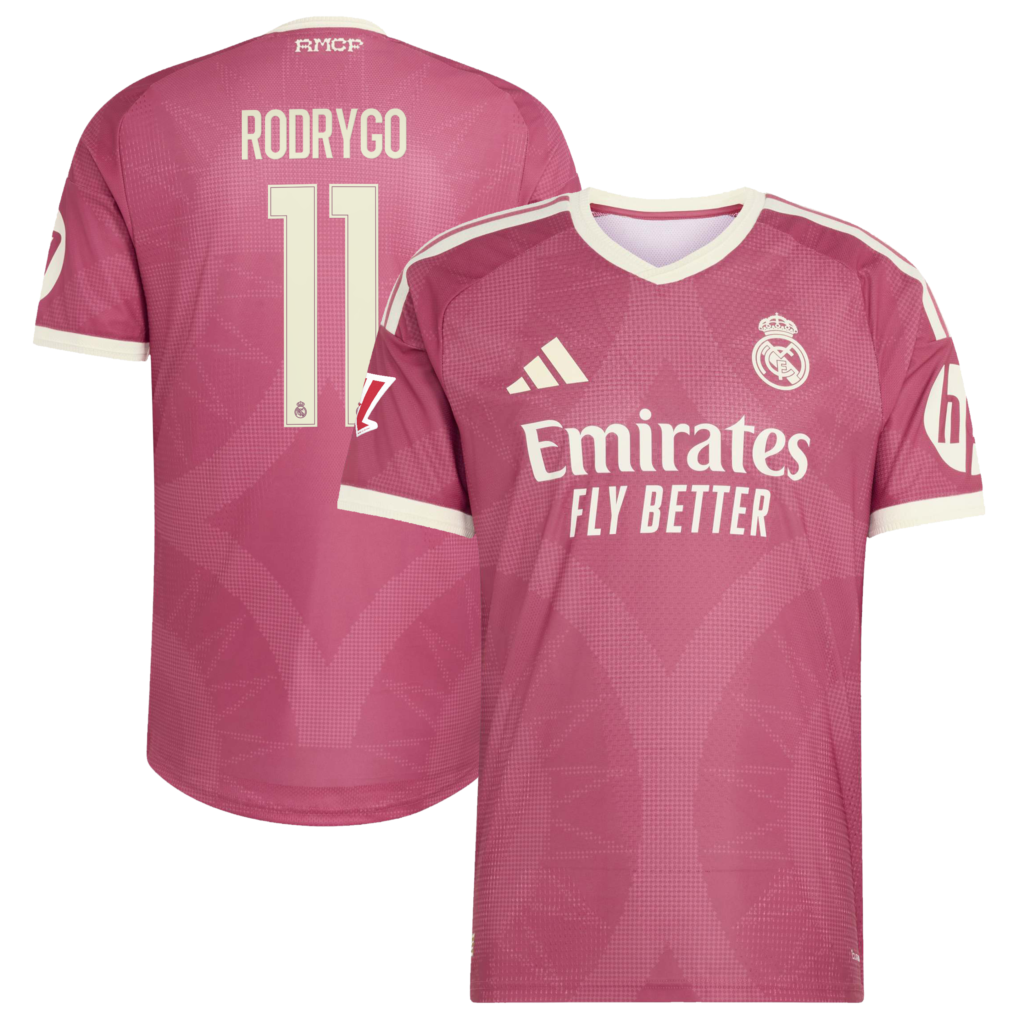 [JED] Youth Rodrygo Real Madrid 2026/27 Third On-Field Authentic Jersey - Pink