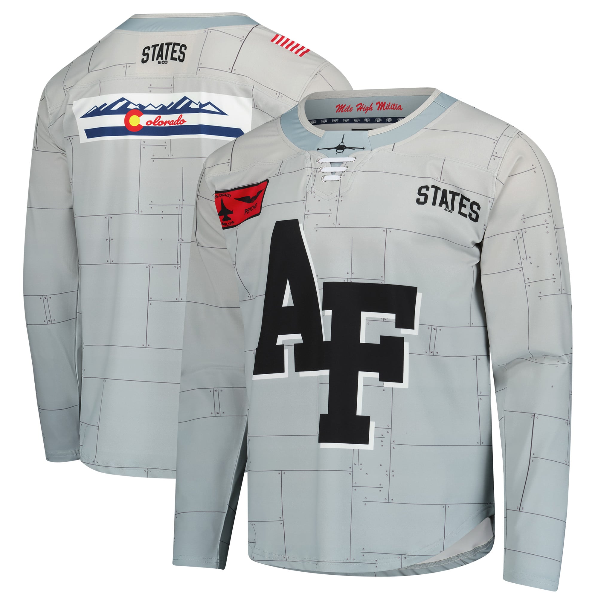 Air Force Falcons APLS Tail Flash Hockey Replica Jersey - Gray