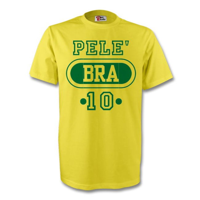 Cup Pele Brazil Bra T-Shirt (Yellow) - Kids Player Athletic