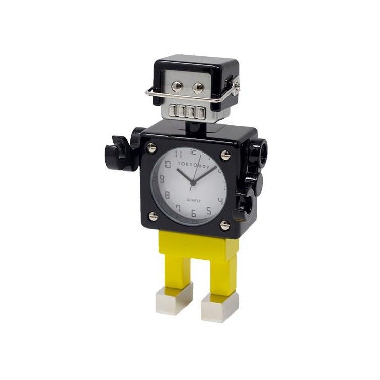 Football Robot Clock - Black/Yellow