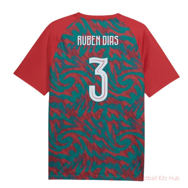 2026-2027 Portugal Warm Up Jersey (Red) (Ruben Dias 3)