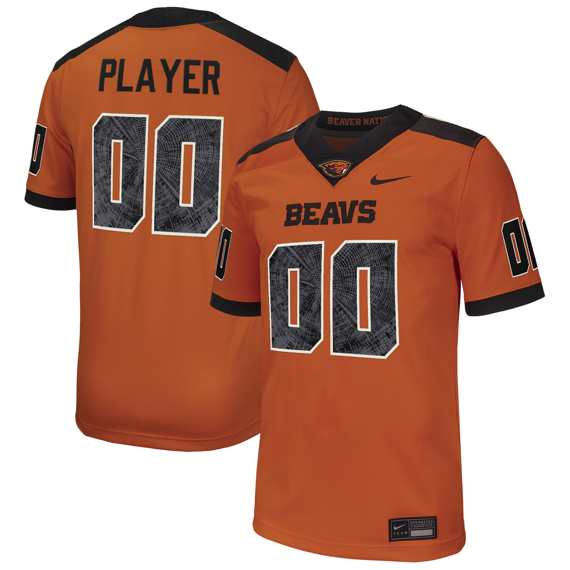 Oregon State Beavers Pick-A-Player NIL Football Game 2026 Season Football Jersey - Orange