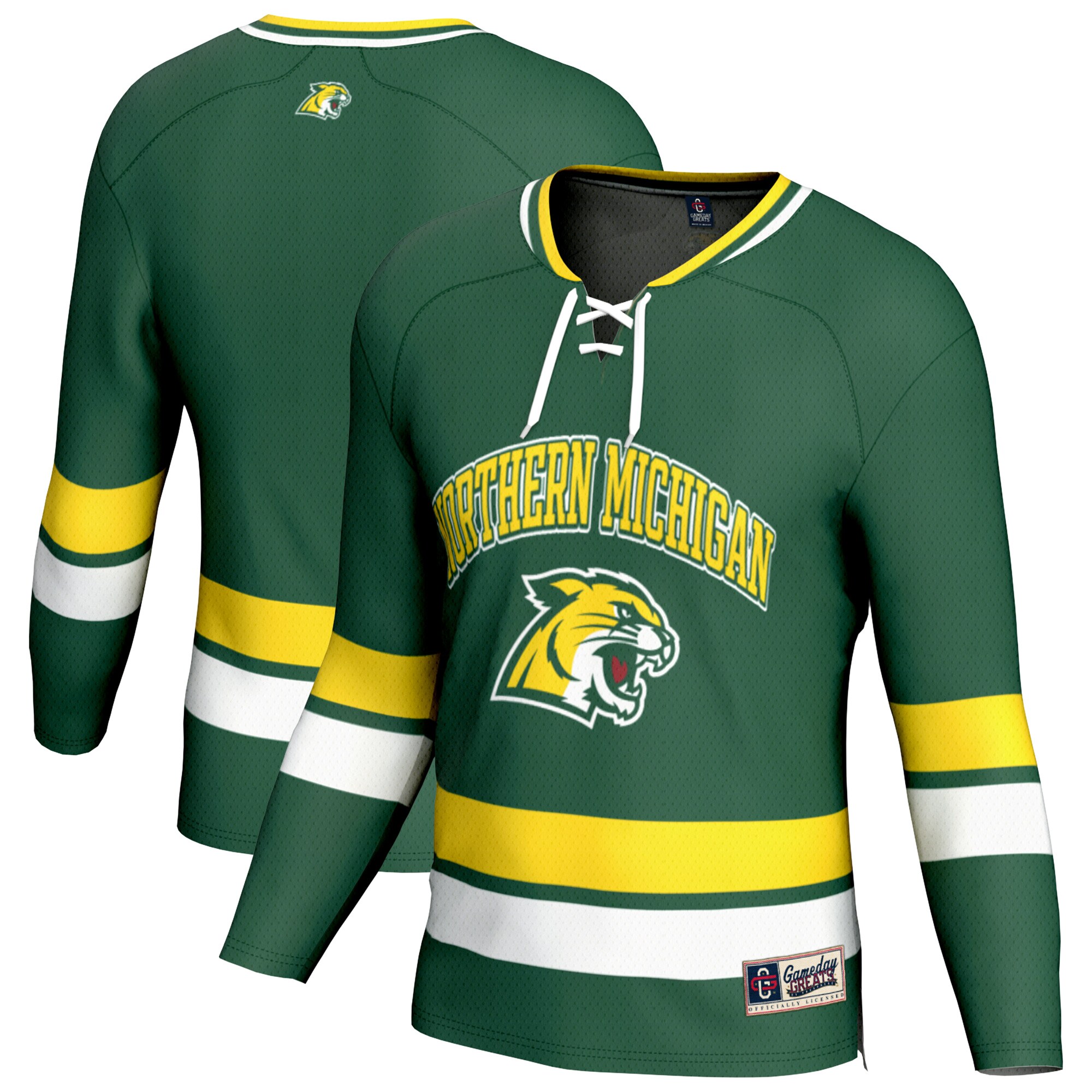 [NJP] Northern Michigan Wildcats GameDay Greats Unisex Spirit Hockey Jersey - Green