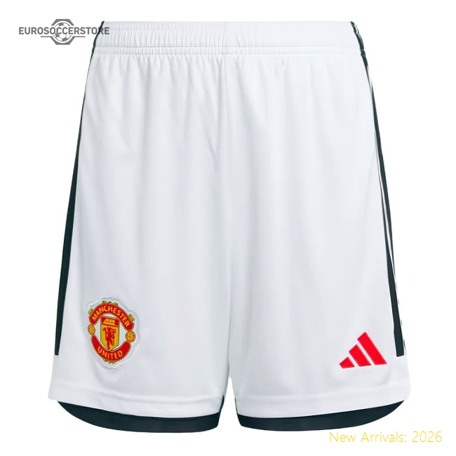 Authentic 2023-2024 Man Utd Home Shorts (white) - Kids - Premium