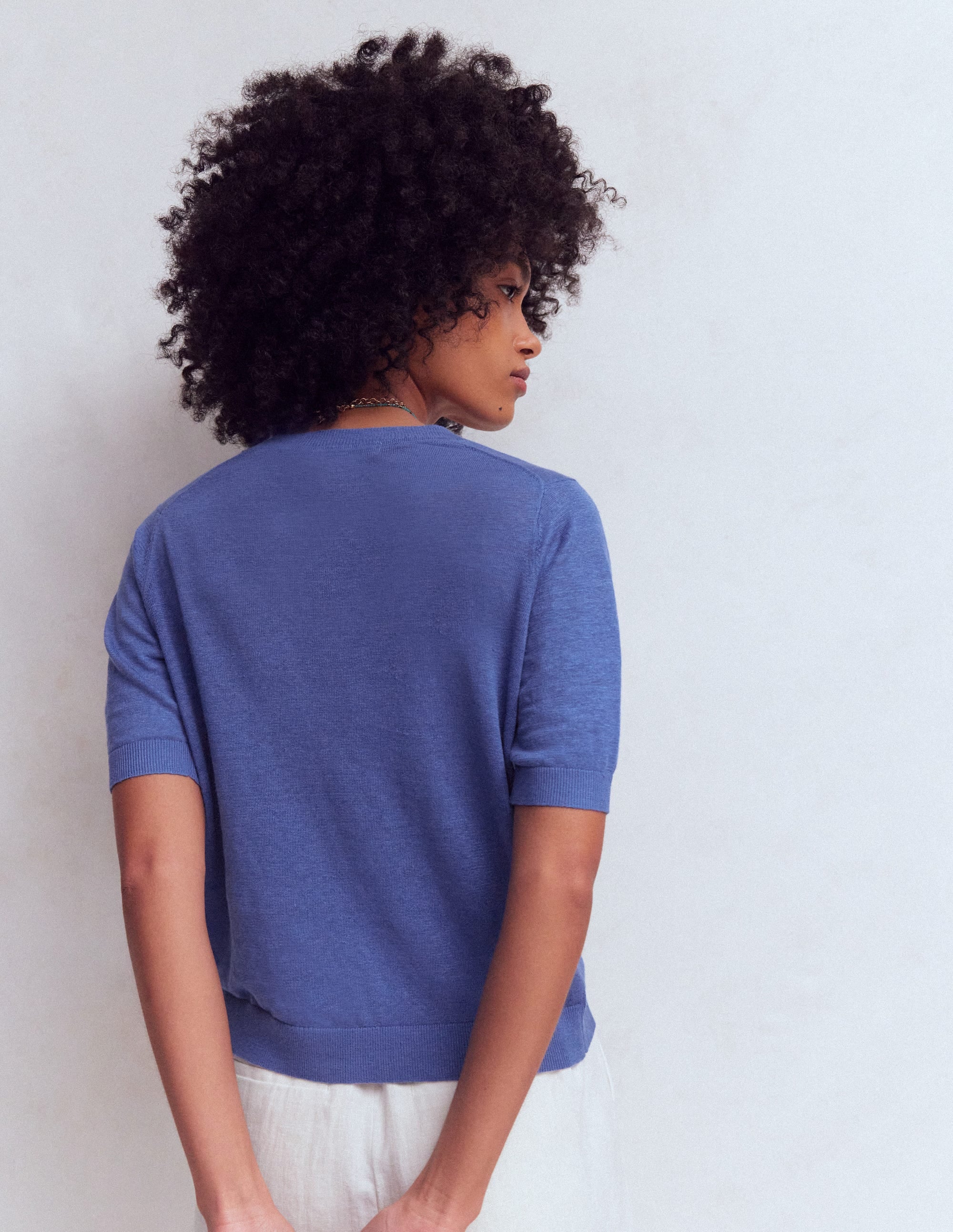 Agnes Linen V Neck T-Shirt