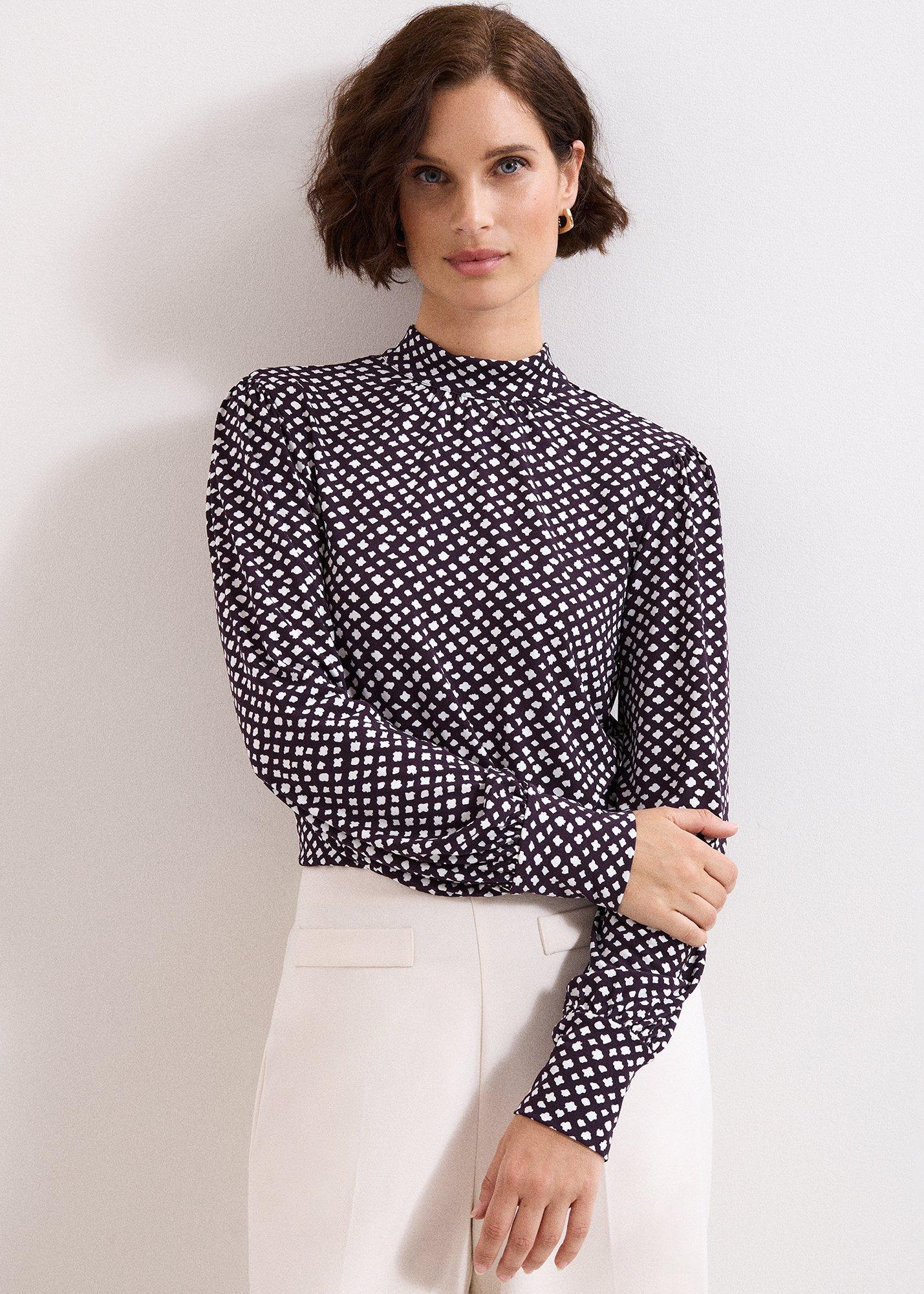 Petite Esme High Neck Printed Top