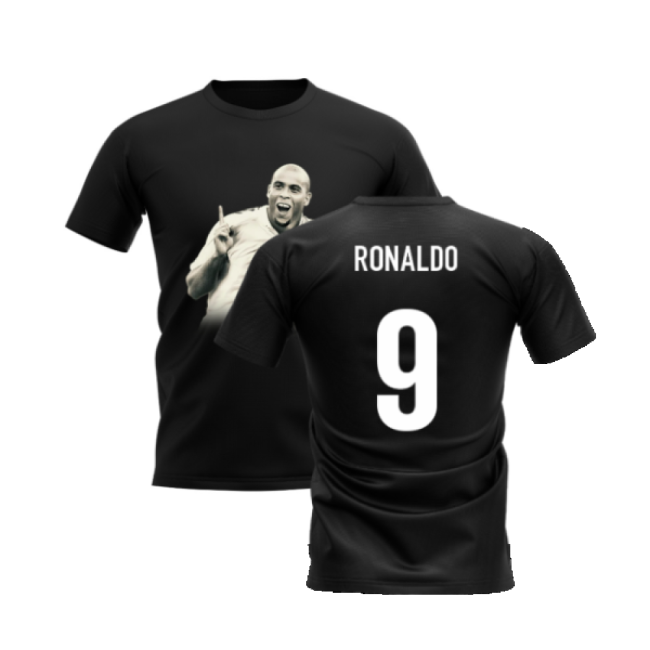 Soccer Ronaldo R9 Legend T-Shirt (Black) (Ronaldo 9) Championship