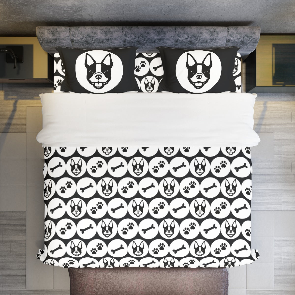 Durable Zoe - Duvet Cover Set For Boston Terrier Lovers for Pet Stylish