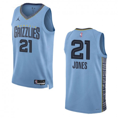 Memphis Memphis Grizzlies #21 Tyus Jones Blue Mens 2022-23 NBA Nike Statement Edition Jersey Mens