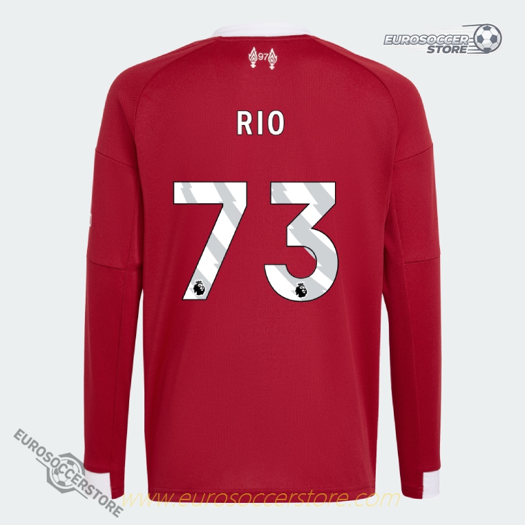 Liverpool's 25-26 Home Long Sleeve RIO 73 Football Jersey
