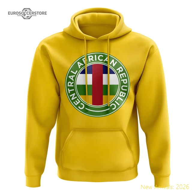 Central African Republic Football Badge Hoodie (yellow)