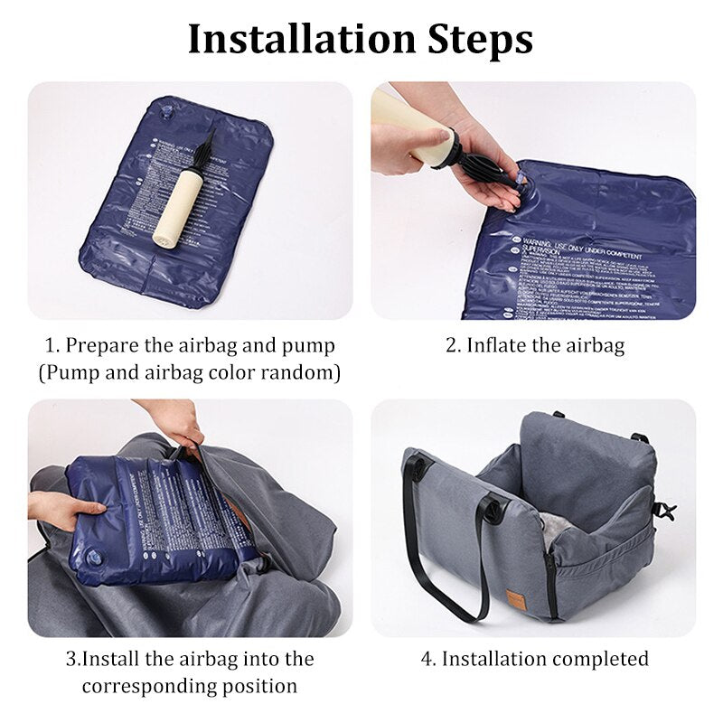 Pressure-Balanced Frenchie Car Seat Travel Carrying Bed - Comfort On ...