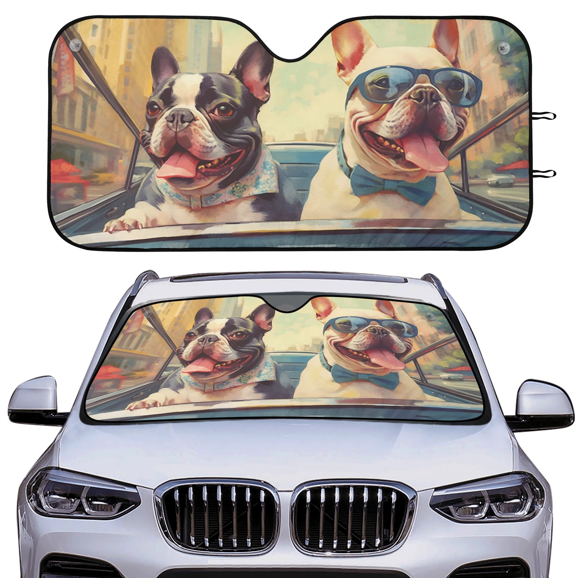 Frenchie-Fan Comfortable Leo - Car Auto Sun Shade for Fashion Lovers