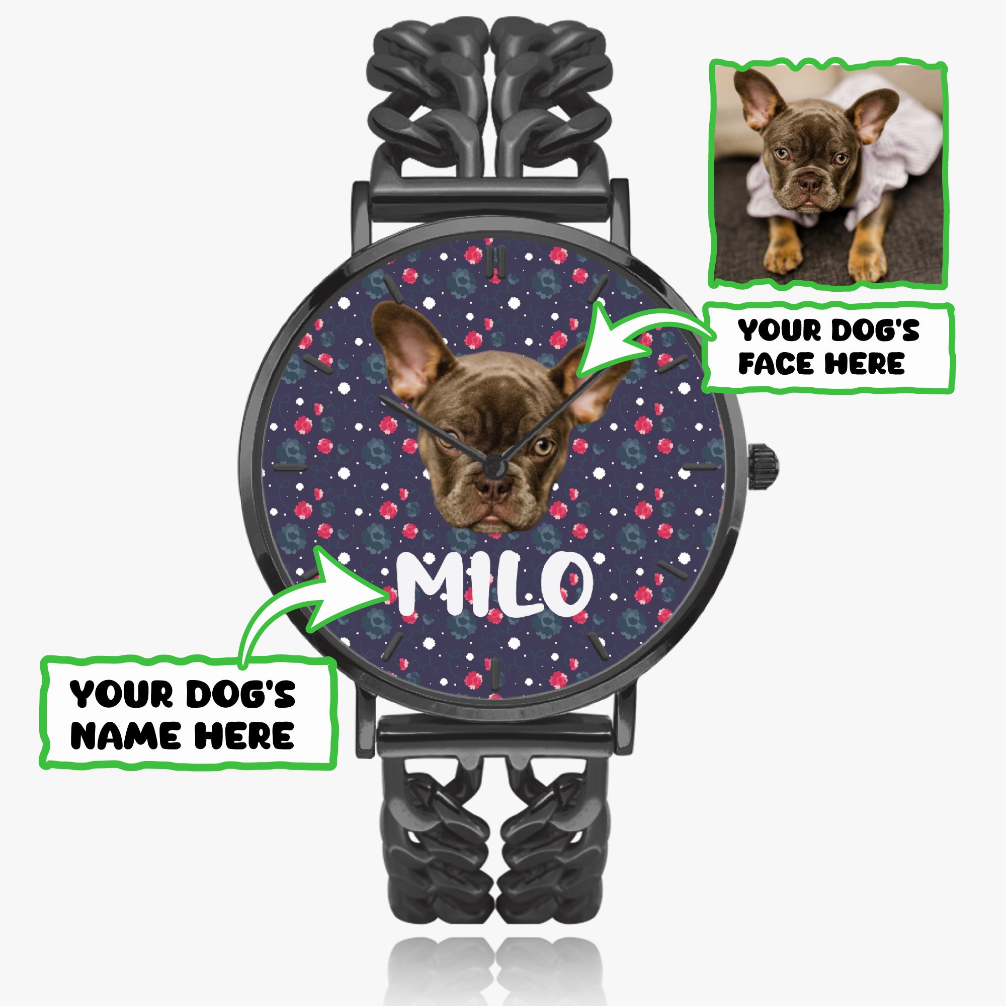 Monet - Personalized Chic Hollow Strap Watch for Frenchie Lovers