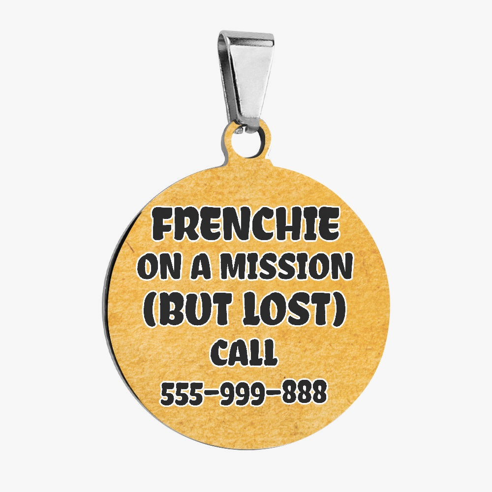 High-Quality Frenchie On A Mission - Custom Double-sided French Bulld...