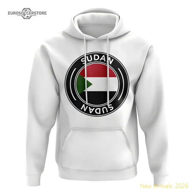 Sudan Football Badge Hoodie (white) - Fan Collection - Fan Collection